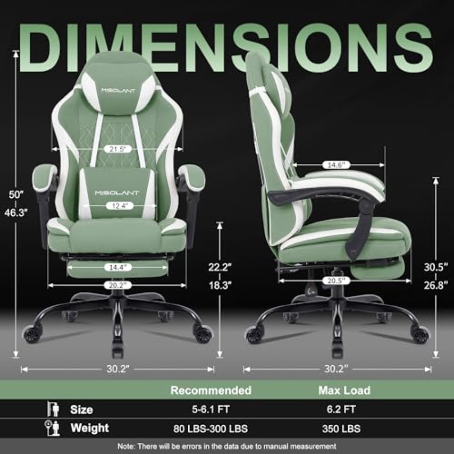 Gaming Chair for Adults, Fabri - огляд і ціна Massage