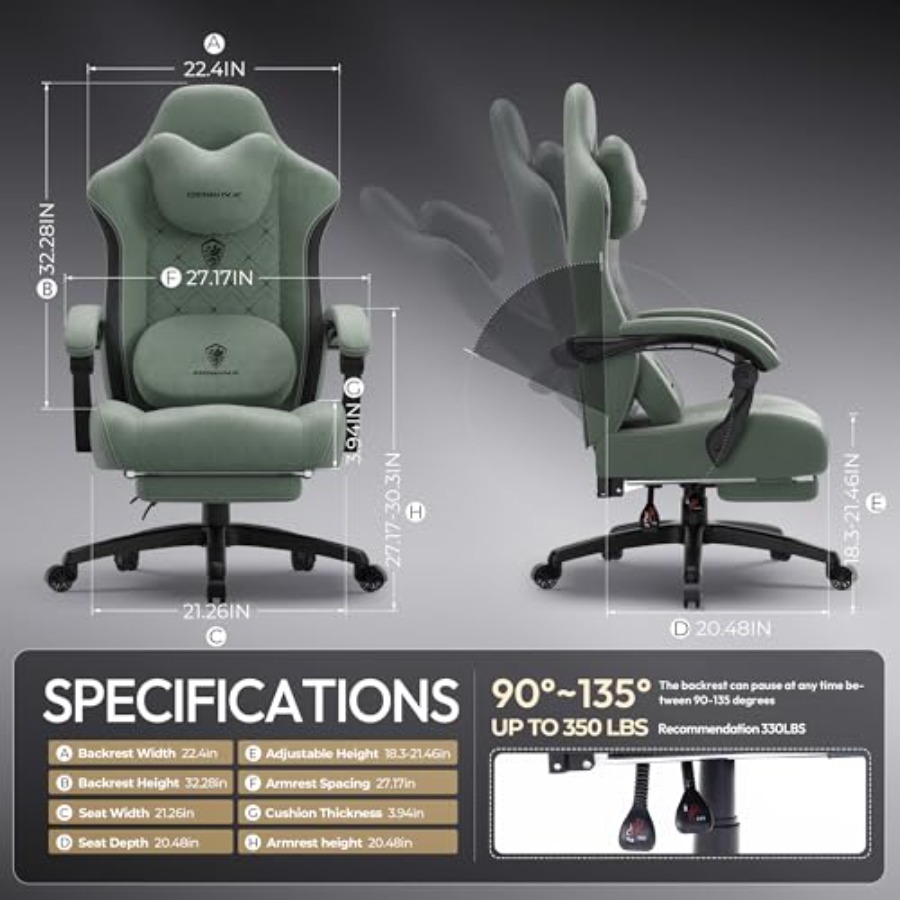 Gaming Chair for Adults with H - огляд і ціна Massage