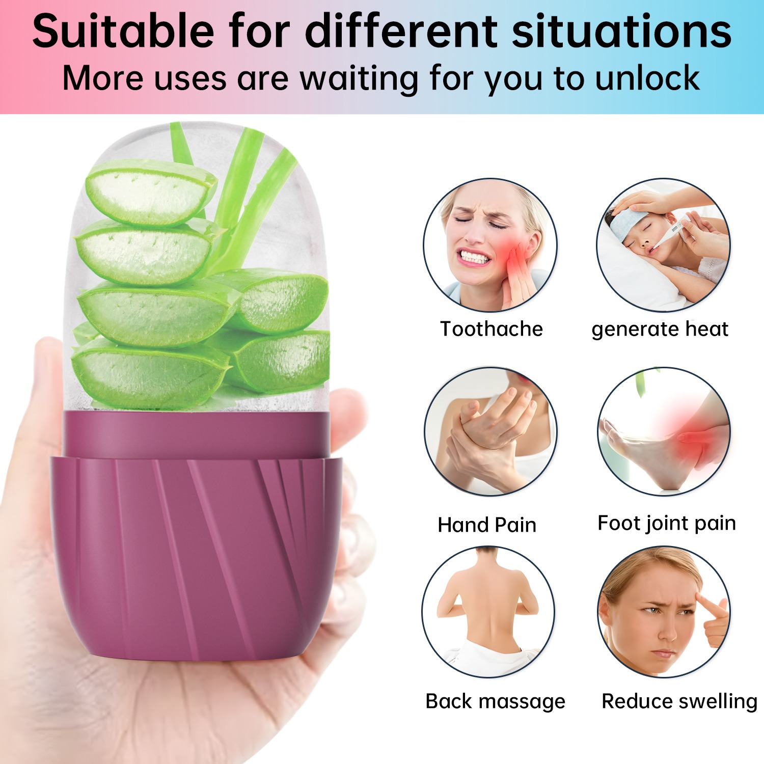Aesthetic Striped Facial Ice M - огляд і ціна Face Ice Roller Puffiness