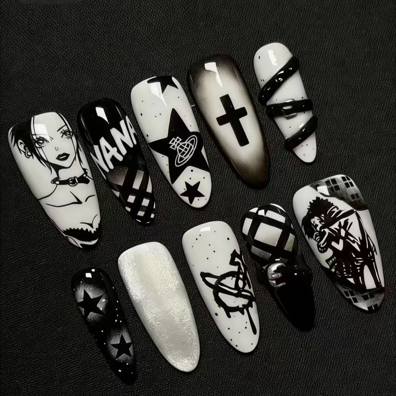 NANA Punk Style Nails Dark Aes - огляд і ціна Nail Art